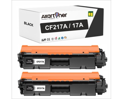 Compatible Pack x2 HP CF217A / 17A Negro Cartuchos de Toner para Laserjet Pro M102a M102w MFP M130a M130fn M130fw M130nw