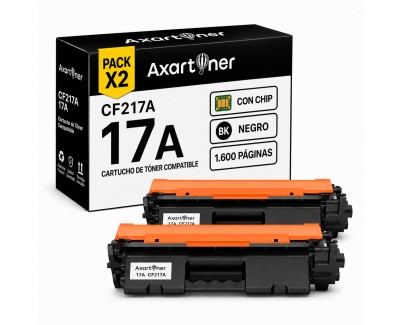 Compatible Pack x2 HP CF217A / 17A Negro Cartuchos de Toner para Laserjet Pro M102a M102w MFP M130a M130fn M130fw M130nw