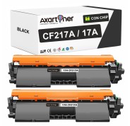 Compatible Pack x2 HP CF217A / 17A Negro Cartuchos de Toner para Laserjet Pro M102a M102w MFP M130a M130fn M130fw M130nw