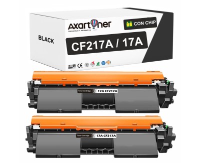 Compatible Pack x2 HP CF217A / 17A Negro Cartuchos de Toner para Laserjet Pro M102a M102w MFP M130a M130fn M130fw M130nw