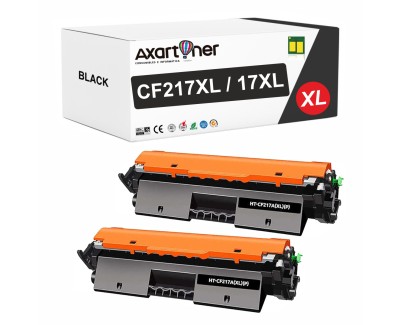 Compatible Pack x2 HP CF217A XL / 17A XL Negro Cartucho de Toner Alta Capacidad / Jumbo para Laserjet Pro M102a M102w MFP M130a M130fn M130fw M130nw