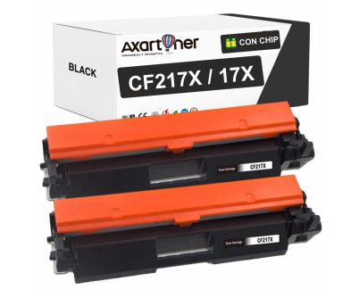 Compatible Pack x2 HP CF217A XL / 17A XL Negro Cartucho de Toner Alta Capacidad / Jumbo para Laserjet Pro M102a M102w MFP M130a M130fn M130fw M130nw