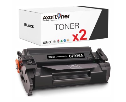 Compatible Pack x2 HP CF226A 26A Negro Cartuchos de Toner para HP LaserJet Pro M402, MFP M426