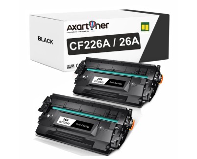 Compatible Pack x2 HP CF226A 26A Negro Cartuchos de Toner para HP LaserJet Pro M402, MFP M426