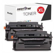 Compatible Pack x2 HP CF226X / 26X Negro Cartuchos de Toner para HP LaserJet Pro M402, MFP M426