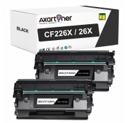 Compatible Pack x2 HP CF226X / 26X Negro Cartuchos de Toner para HP LaserJet Pro M402, MFP M426