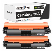 Compatible Pack x2 HP CF230A / 30A Negro Cartucho de Toner para HP LaserJet Pro M203dw, M203dn, M227fdw, M227fdn, M227sdn