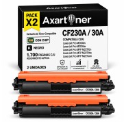 Compatible Pack x2 HP CF230A / 30A Negro Cartucho de Toner para HP LaserJet Pro M203dw, M203dn, M227fdw, M227fdn, M227sdn