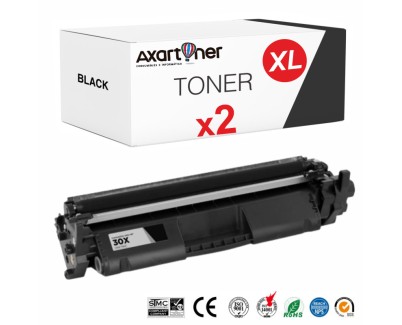 Compatible Pack x2 HP CF230X / 30X Negro Cartucho de Toner para HP LaserJet Pro M203, MFP M227