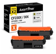 Compatible Pack x2 HP CF230X / 30X Negro Cartucho de Toner para HP LaserJet Pro M203dw, M203dn, M227fdw, M227fdn, M227sdn