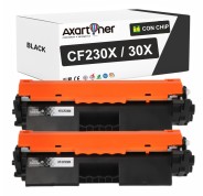 Compatible Pack x2 HP CF230X / 30X Negro Cartucho de Toner para HP LaserJet Pro M203dw, M203dn, M227fdw, M227fdn, M227sdn