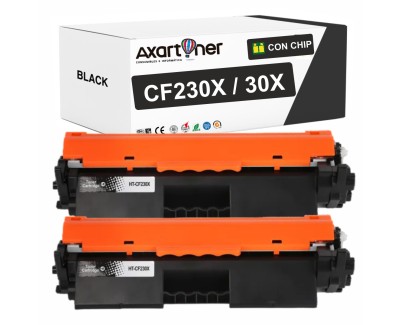 Compatible Pack x2 HP CF230X / 30X Negro Cartucho de Toner para HP LaserJet Pro M203dw, M203dn, M227fdw, M227fdn, M227sdn