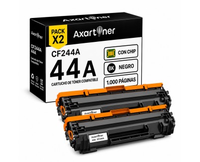 Compatible Pack x2 HP CF244A / 44A Negro Cartucho de Toner para HP LaserJet Pro M14a M14w M15a M15W M27a M27w MFP M28a MPF M28w