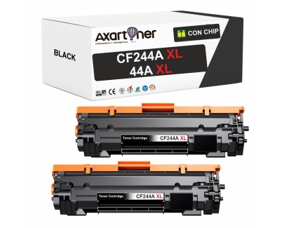 Compatible Pack x2 HP CF244A XL / 44A XL Negro Cartucho de Toner (alta capacidad / jumbo) para HP LaserJet Pro M14a M14w M15a M15W M27a M27w MFP M28a MPF M28w