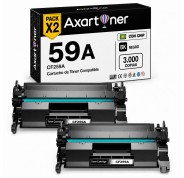Compatible Pack x2 HP CF259A / 59A - CON CHIP - Negro Cartucho de Toner para HP LaserJet Pro M304a, M404dn, M404dw, M404n, MFP M428dw, MFP 428fdn, MFP M428fdw, Enterprise M406dn, MFP M430f