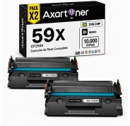 Compatible Pack x2 HP CF259X / 59X - CON CHIP - Negro Cartucho de Toner para HP LaserJet Pro M304a, M404dn, M404dw, M404n, MFP M428dw, MFP 428fdn, MFP M428fdw, Enterprise M406dn, MFP M430f