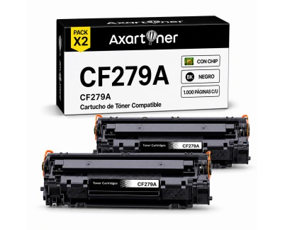 Compatible Pack x2 HP CF279A / 79A Negro Cartucho de Toner para HP LaserJet Pro M12a / M12w / MFP M26a / MFP M26nw