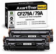 Compatible Pack x2 HP CF279A / 79A Negro Cartucho de Toner para HP LaserJet Pro M12a / M12w / MFP M26a / MFP M26nw