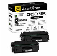 Compatible Pack x2 HP CF280X / 80X Negro Catuchos de Toner