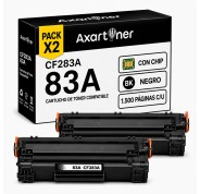 Compatible Pack x2 HP CF283A / 83A Negro Cartuchos de Toner para HP LaserJet Pro MFP M125nw, M127fw, M127fn, M201dw, M225dw, M125a, M201n