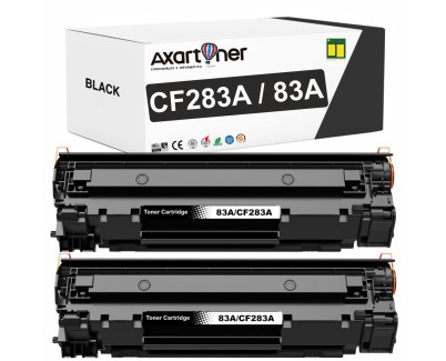 Compatible Pack x2 HP CF283A / 83A Negro Cartuchos de Toner para HP LaserJet Pro MFP M125nw, M127fw, M127fn, M201dw, M225dw, M125a, M201n