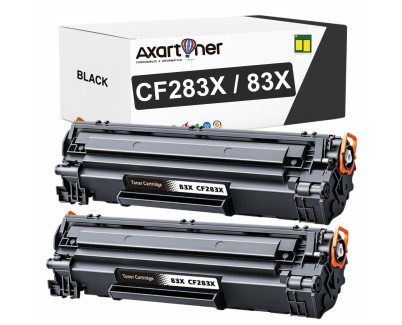Compatible Pack x2 HP CF283X / 83X Negro Cartuchos de Toner para HP LaserJet Pro M201dw M201n MFP M225dn M225dw