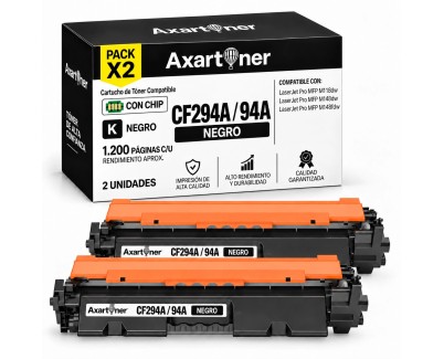 Compatible Pack x2 HP CF294A / 94A Negro Cartucho de Toner para HP LaserJet Pro M118 M118dw MFP M148 M148dw M148fdw M149fdw