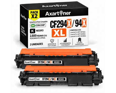 Compatible Pack x2 HP CF294X / 94X Negro Cartucho de Toner para HP LaserJet Pro M118 M118dw MFP M148 M148dw M148fdw M149fdw