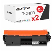 Compatible Pack x2 HP CF294X / 94X Negro Cartucho de Toner para HP LaserJet Pro M118, MFP M148 CF294