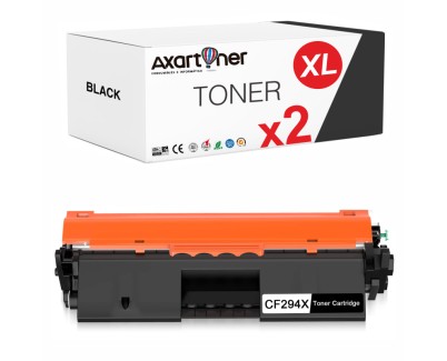 Compatible Pack x2 HP CF294X / 94X Negro Cartucho de Toner para HP LaserJet Pro M118, MFP M148 CF294