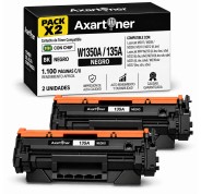 Compatible Pack x2 HP W1350A / 135A - CON CHIP - Negro Cartucho de Toner (NO usar en HP+ / Serie E) para HP LaserJet M207dw M209d M209dw / MFP M232dw M233dw M234d M234dw M234sdn M234sdw M235dw M235sdw M236dw M237dw