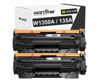 Compatible Pack x2 HP W1350A / 135A - CON CHIP - Negro Cartucho de Toner (NO usar en HP+ / Serie E) para HP LaserJet M209dw, MFP M234sdw, MFP M234sdn, MFP M234dw