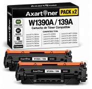 Compatible Pack x2 HP W1390A / 139A - CON CHIP - Negro Cartucho de Toner para HP LaserJet Pro 3001dn 3001dw 3002dn 3002dw 3003dn 3003dw 3004dn 3004dw / Lasejert Pro MFP 3101fdn 3101fdw 3102fdn 3102fdw 3103fdn 3103fdw 3104fdn 3104fdw