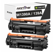 Compatible Pack x2 HP W1390A / 139A - CON CHIP - Negro Cartucho de Toner para HP LaserJet Pro 3001dn 3001dw 3002dn 3002dw 3003dn 3003dw 3004dn 3004dw / Lasejert Pro MFP 3101fdn 3101fdw 3102fdn 3102fdw 3103fdn 3103fdw 3104fdn 3104fdw