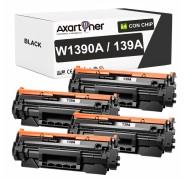 Compatible Pack x4 HP W1390A / 139A - CON CHIP - Negro Cartucho de Toner para HP LaserJet Pro 3001dn 3001dw 3002dn 3002dw 3003dn 3003dw 3004dn 3004dw / Lasejert Pro MFP 3101fdn 3101fdw 3102fdn 3102fdw 3103fdn 3103fdw 3104fdn 3104fdw