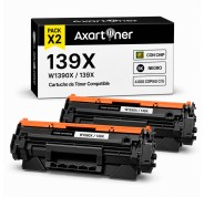 Compatible Pack x2 HP W1390X / 139X - CON CHIP - Negro Cartucho de Toner (NO usar en impresoras terminan en E) para HP LaserJet Pro 3001, 3002, 3003, 3004, MFP 3101, MFP 3102, MFP 3103, MFP3104