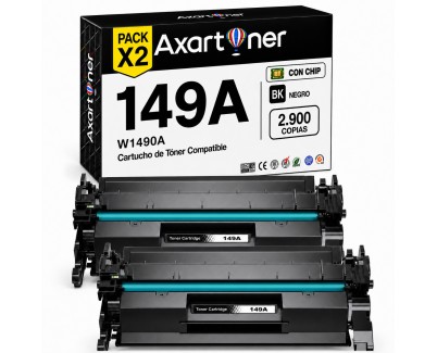 Compatible Pack x2 HP W1490A / 149A - CON CHIP - Negro Cartucho de Toner (NO usar en impresoras terminan en E) para HP LaserJet Pro 4002d 4002dn 4002dw 4002n MFP 4102dw MFP 4102fdn MFP 4102fdw MFP 4103dw MFP 4103fdn