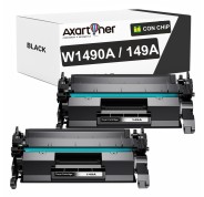 Compatible Pack x2 HP W1490A / 149A - CON CHIP - Negro Cartucho de Toner (NO usar en impresoras terminan en E) para HP LaserJet Pro 4002d 4002dn 4002dw 4002n MFP 4102dw MFP 4102fdn MFP 4102fdw MFP 4103dw MFP 4103fdn