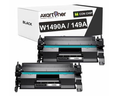 Compatible Pack x2 HP W1490A / 149A - CON CHIP - Negro Cartucho de Toner (NO usar en impresoras terminan en E) para HP LaserJet Pro 4002d 4002dn 4002dw 4002n MFP 4102dw MFP 4102fdn MFP 4102fdw MFP 4103dw MFP 4103fdn