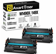 Compatible Pack x2 HP W1490X / 149X - CON CHIP - Negro Cartucho de Toner (NO usar en impresoras terminan en E) para HP LaserJet Pro 4002d 4002dn 4002dw 4002n MFP 4102dw MFP 4102fdn MFP 4102fdw MFP 4103dw MFP 4103fdn