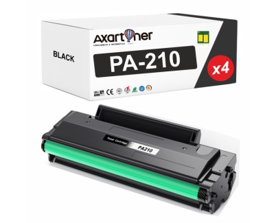 Compatible Pack x4 Pantum PA210 Negro Cartucho de Toner para Pantum P2200, P2500, M6500, M6550, M6600