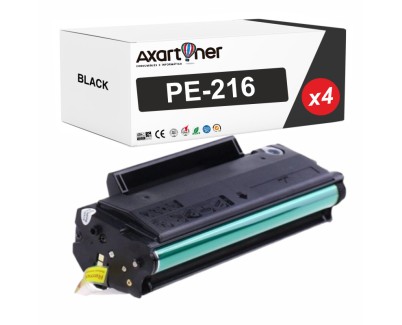 Compatible Pack x4 Pantum PE216 / PE-216 Negro Cartucho de Toner para Pantum M6506 / M6556 / M6606 / P2506