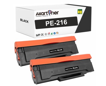 Compatible Pack x2 Pantum PE216 / PE-216 Negro Cartucho de Toner para Pantum P2506, P2506W, M6506, M6506NW, M6556, M6556NW, M6606, M6606NW