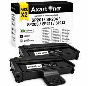Compatible Pack x2 Ricoh Aficio SP201N, SP204SN, SP203S, SP211, SP213 Negro Cartuchos de Toner 407999 / 407254 / SP 201E / SP 201HE