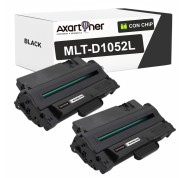 Compatible Pack x2 Samsung ML-1910 ML-1915 ML-2525 ML-2525W ML-2580N SCX-4600 SCX-4623F SCX-4623GN SF-650 ML1910 ML1915 ML2525 ML2525W ML2580N SCX4600 SCX4623F SCX4623CN SF650 Negro Cartucho de Toner MLT-D1052L / SU758A