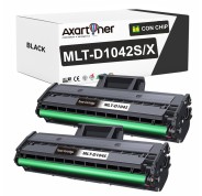 Compatible Pack x2 Samsung MLT-D1042S/X SU737A / SU738A Negro Cartucho de Toner para ML-1660, ML-1661, ML-1667, ML-1665, ML-1675, ML-1666, ML-1865, ML-1865W, SCX-3200, SCX-3205W, SCX-3201