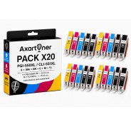 Compatible Pack x20 Canon PGI550XL / CLI551XL Cartuchos de Tinta