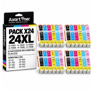 Compatible Pack x24 Epson T2431/2/3/4/5/6 - 24XL Cartuchos de Tinta para Expression Photo XP-55 XP-750 XP-760 XP-850 XP-860 XP-950 XP-960 XP-970