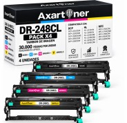 Compatible Pack x4 Brother DR-248 / DR248CL Tambor de Imagen (Drum) para Brother DCP-L: 3515CDW 3520CDW 3520CDWE 3555CDW 3560CDW / HL-L: 3215CW 3220CW 3220CWE 3240CDW 8230CDW 8240CDW / MFC-L: 3740CDW 3740CDWE 3760CDW 8340CDW 8390CDW