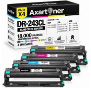 Compatible Pack x4 Brother DR243CL / DR-243 Tambor de Imagen (Drum) para DCP-L3510CDW, DCP-L3550CDW, HL-L3210CW, HL-L3230CDW, HL-L3270CDW, HL-L3280CDW, MFC-L3710CW, MFC-L3730CDN, MFC-L3750CDW, MFC-L3770CDW